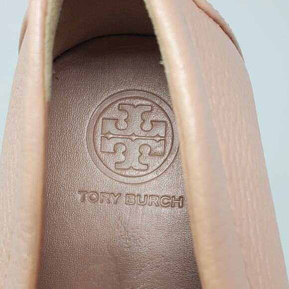 Tory Burch Everly Driver Tumbled Leather Slip On Loafer Pink Moon 85159 Size 9M - Picture 7 of 9